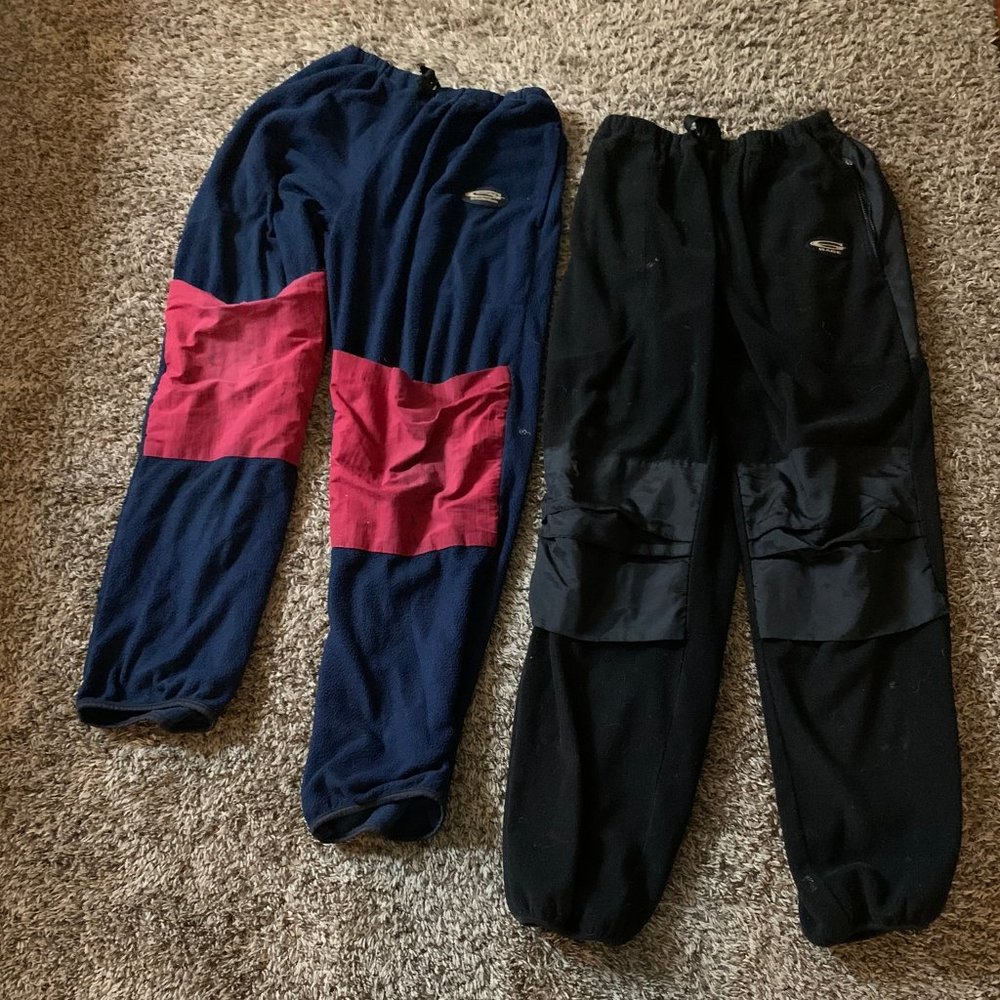 (2) Grundens Commercial Fishing Fleece Pants Med